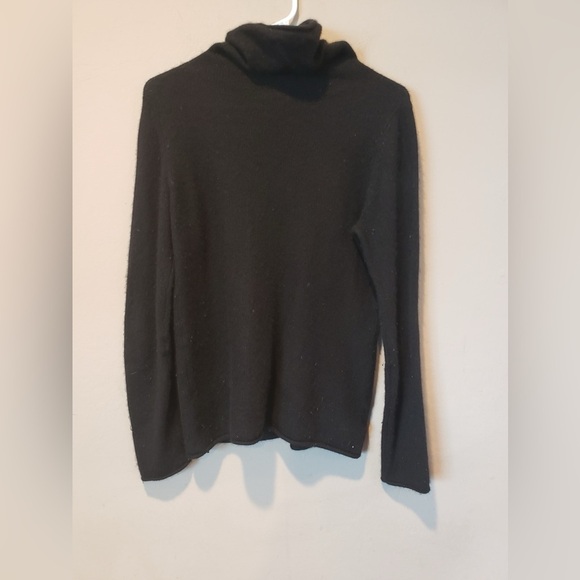 Ann Taylor 100 Cashmere Classic Black Cowl Neck Sweater - Picture 3 of 3